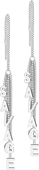 Star Piercing Ohrstecker silber freifallende Kette Buchstabenbaum Savage (ohne Messing, Chirurgenstahl 316L)
