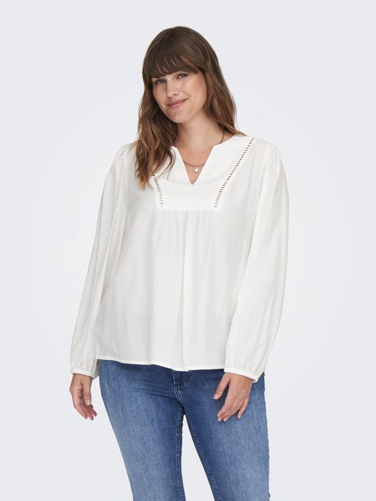 Produktbild Only Normal geschnitten V-Ausschnitt Elastische Bündchen Puffärmel Top Top (42)