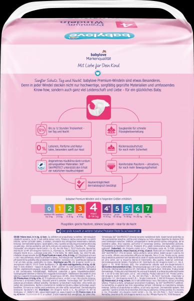Produktbild dm babylove Premium-Windeln (Gr. 4, Tragepack, 42 Stück)