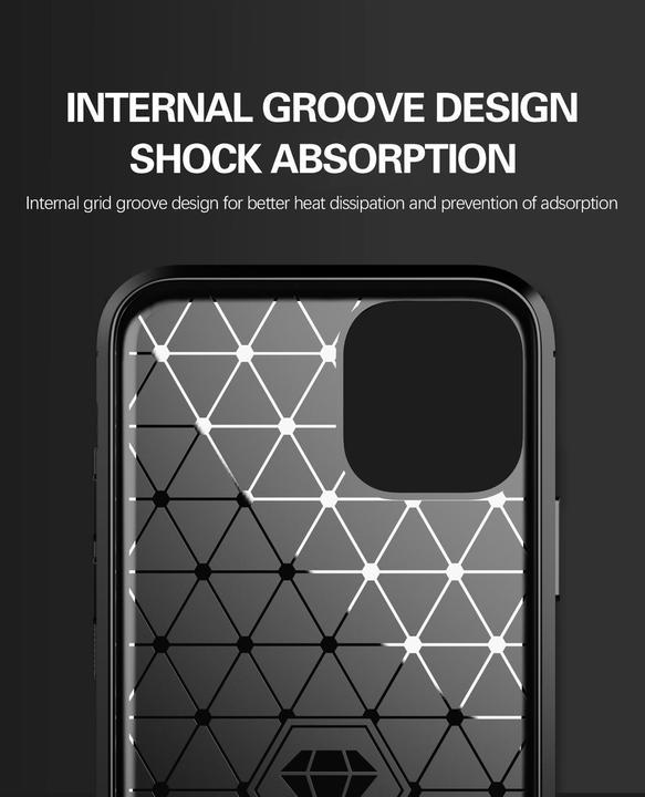 Produktbild Cadorabo TPU Ultra Slim carbon edelstahl Kombi Cover (Apple iPhone 11 Pro)