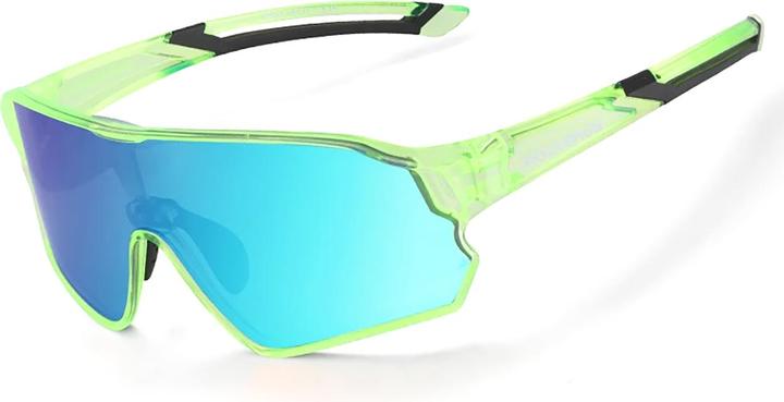 Rockbros 14110009006 photochrome Fahrradbrille für Kinder von 8–14 Jahren – hellgrün (Hellgrün-Rosa)