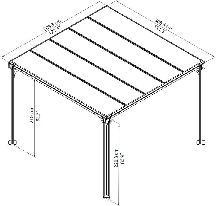 Image du produit Palram Milano 3000 (309 cm, 309 cm)