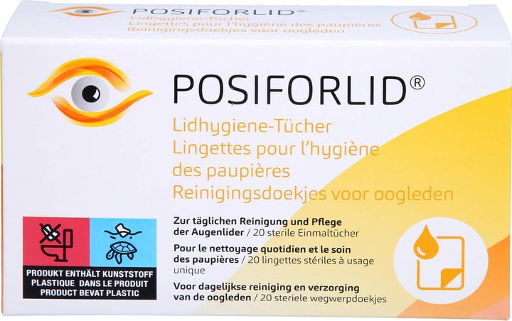 Image du produit Pharma Medica Posiforlid lingette hygiénique pour les paupières, 20 pcs TUE (Chiffons de nettoyage)