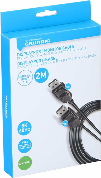Actual product image Grundig Cable video DisplayPort 1.4 2m (2 m, DisplayPort)