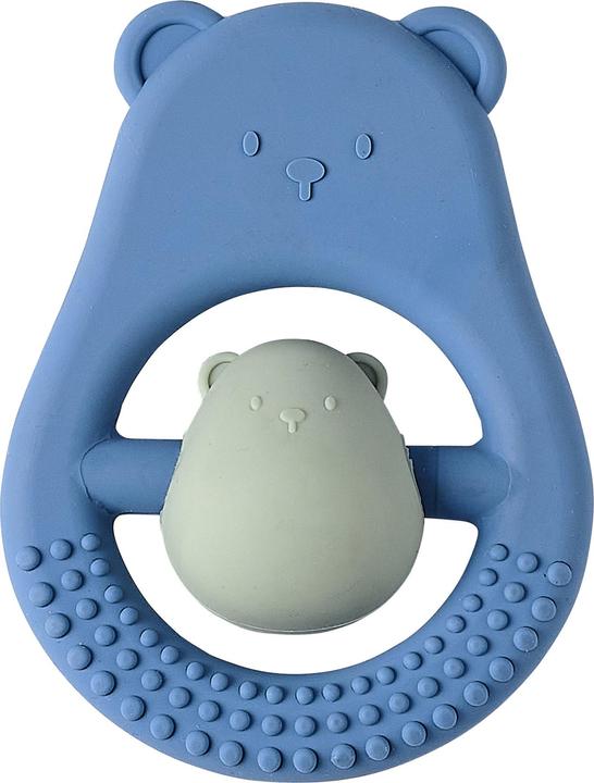Actual product image Nattou Teething Ring Mother Silicone Blue