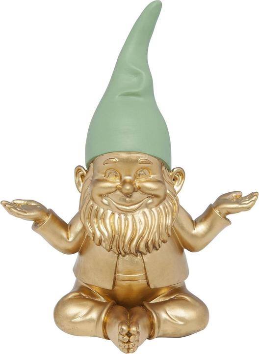 Kare Design Figura deco meditazione nana meditazione oro verde 19cm