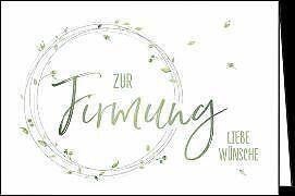Actual product image Edition Gollong Doppelkarte / Zur Firmung (Kranz) / Quer
