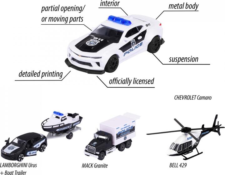 Image du produit Majorette Police Force 4 Pieces Giftpack