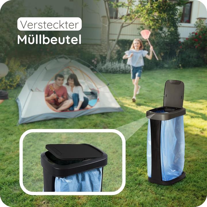 Actual product image Novaliv 5er-Set Müllsackständer mit Deckel für 70L-120L Müllsäcke, extra Robust & fester Stand Outdo (120 l)