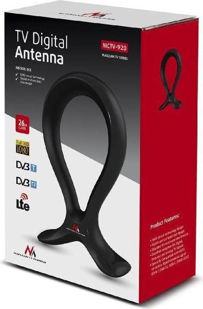 Produktbild Maclean MCTV-920 MCTV-920 Zimmerantenne 2 in 1+ Kopfhörer Stovas HDTV DVB-T2 DVB-T LTE (Zimmerantenne, 26 dB, DVB-T / -T2)