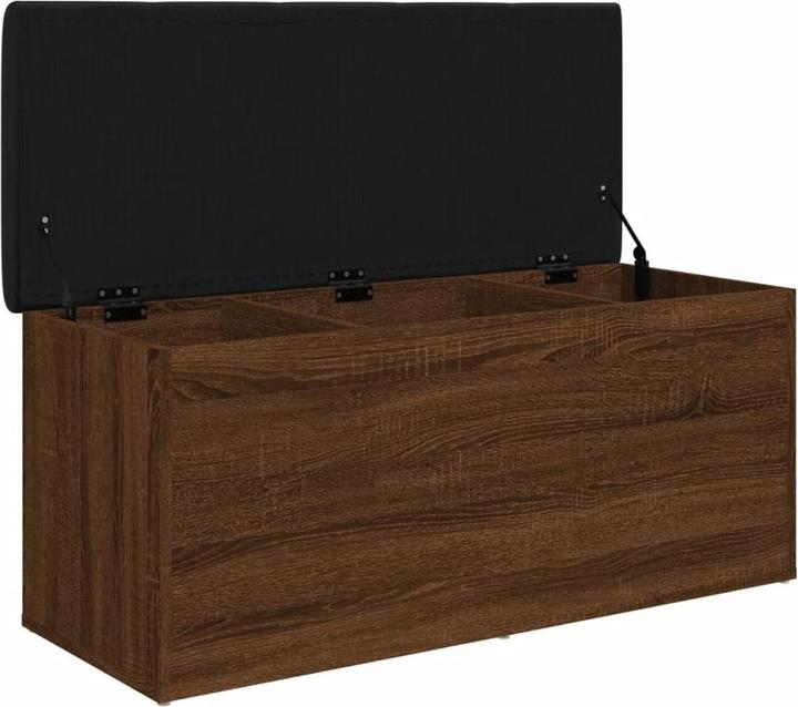 Actual product image VidaXL Bench with storage space brown oak 102x42x45 cm (42 cm)