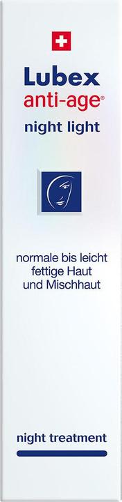 Etichetta energetica Lubex anti-age Luce notturna anti-età (50 ml, Crema notte)