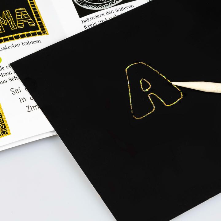 Actual product image Scratching pictures for children: Creative scratching art: Gold magic