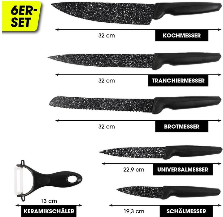 Immagine prodotto Gourmetmaxx Set di coltelli con pelapatate 6 pezzi