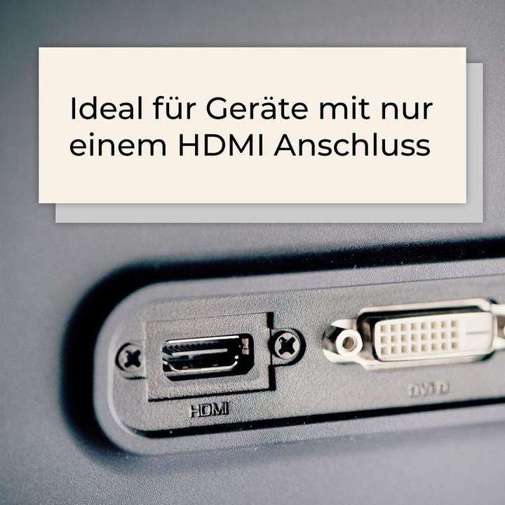 Produktbild Hermex HDMI Splitter Adapter 2in1 (1in/2out) Verteiler Mehrfachanschluss (0.30 m, HDMI)