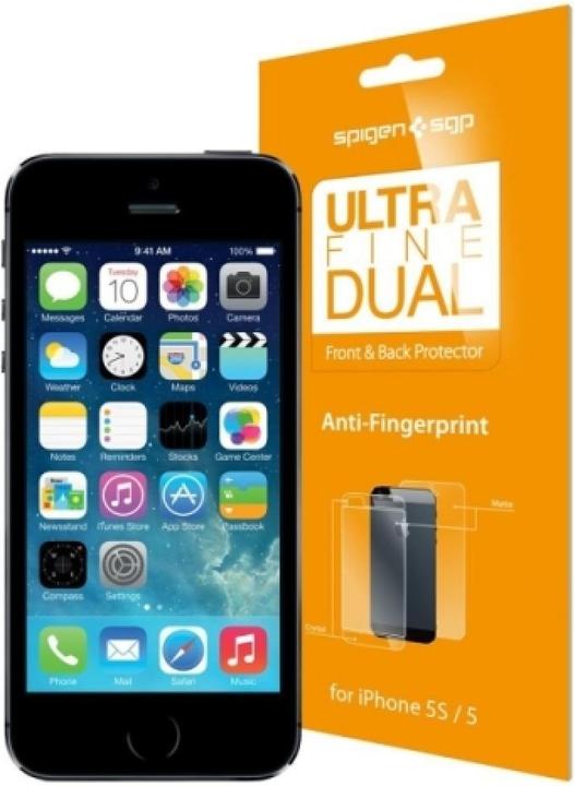 Produktbild Spigen Steinheil iPhone SE 5S SGP Anti Fingerprint UltraFine Display & Rückseite (1 Stück, Apple iPhone SE)