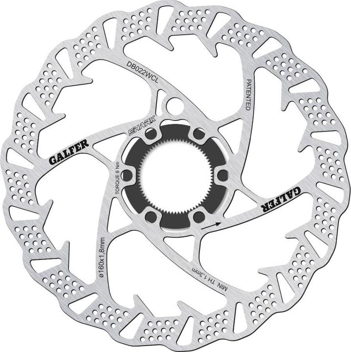 Galfer Bike Fixed Disc Shark 1,8 mm MTB Center Lock Bremsscheibe (160 mm)