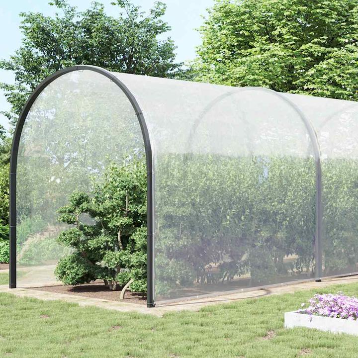 Actual product image VidaXL Transparent tarpaulin with eyelets 12x12 m polyethylene transparent tarpaulin
