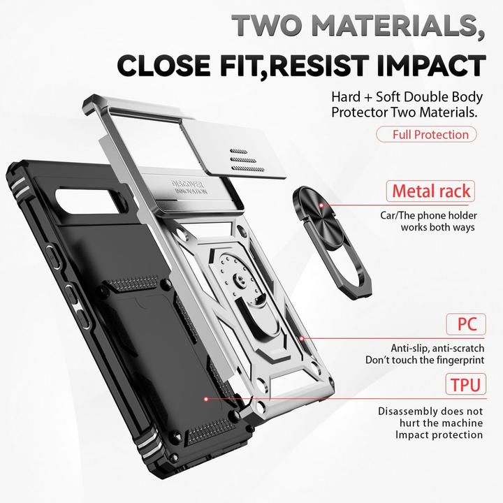 Produktbild König Design Hülle Handy Schutz für Google Pixel 7a Case Cover Halter Ring Etuis Bumper Neu (Google Pixel 7a)