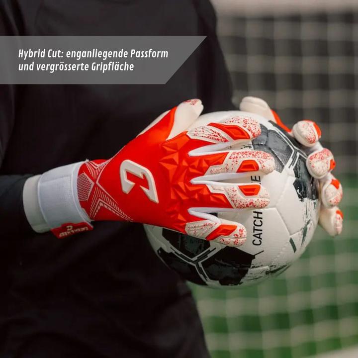 Actual product image Catch & Keep Fussballhandschuhe Pulse X Red Gr. 7 Torwart Goalie Handschuhe (7)
