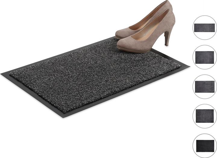 Image du produit Relaxdays Paillasson chiné tapis entrée (60 x 40 x 0.7 cm)