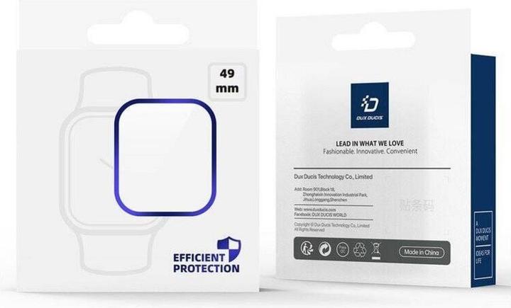 Image du produit Dux Ducis Flas Verre Trempé Avec Cadre En Aluminium Pour Apple Watch Ultra 49mm - Argent