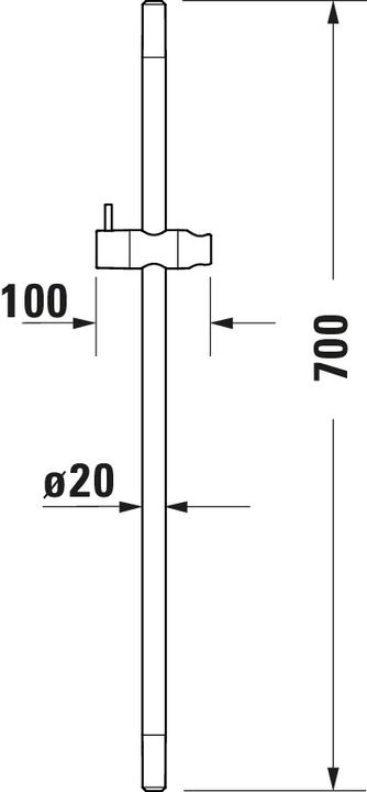 Image du produit Duravit Barre de douche 700mm chrome