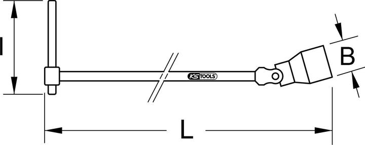 Image du produit KS Tools Clé articulée avec poignée en T XL, 6 pans, 10 mm. (10 mm)