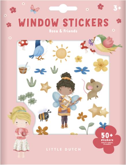 Actual product image Little Dutch Window stickers Pink and Friends