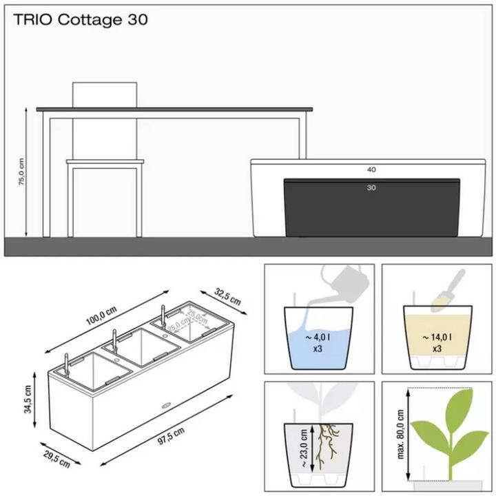 Produktbild Lechuza Trio Cottage (32 cm)