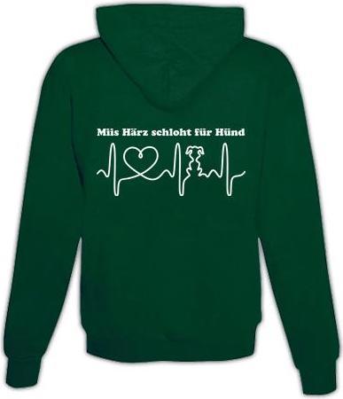 Immagine prodotto Schwesternuhr Felpa con cappuccio Dogs Heart Unisex (S)