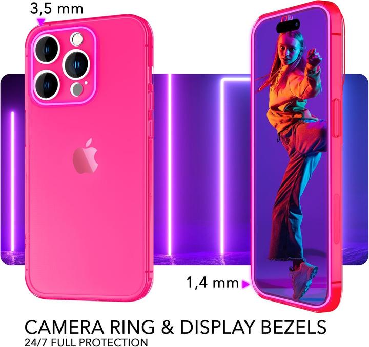Produktbild Nalia Klar Transparente Neon Silikon Hülle (Apple iPhone 14 Pro Max)