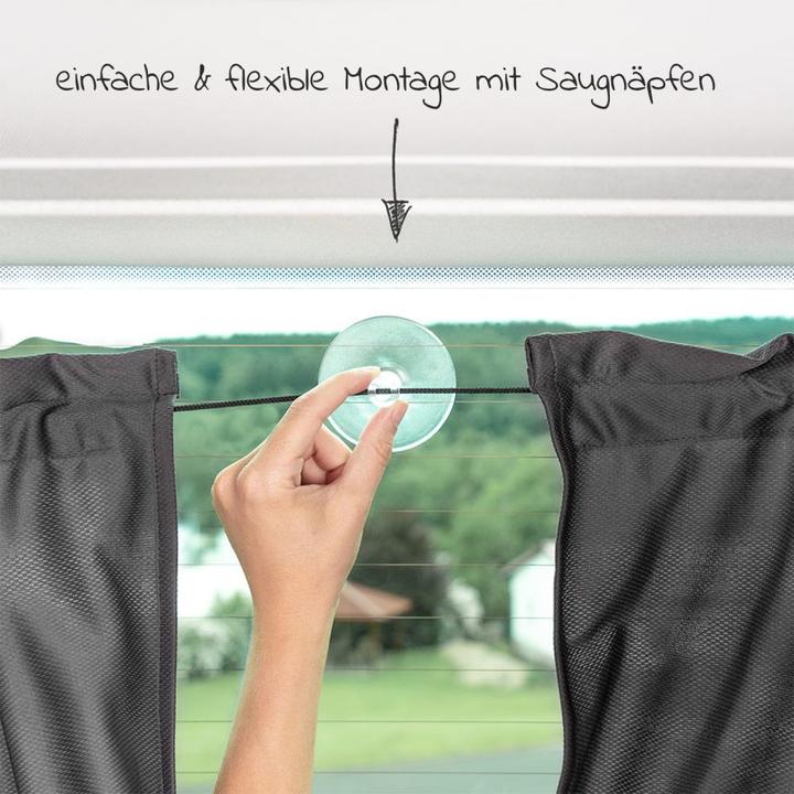 Produktbild Zamboo Sonnenschutz Auto Sonnenschutz Heckscheibe für Kleinbusse - Dunkelgrau