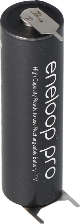 AccuCell Akku Eneloop Pro AA Mignon mit Print Kontakt + 1er, - 2er Print (1 Stk., 2500 mAh, Akku)
