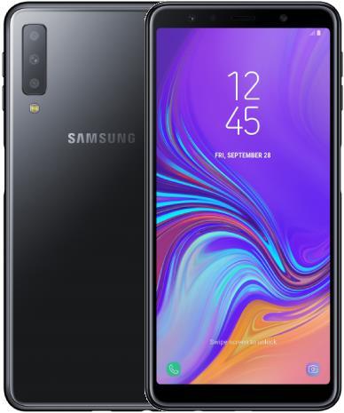 Samsung Galaxy A7 (64 GB, Black, 6", Dual SIM + SD, 24 Mpx, 4G)
