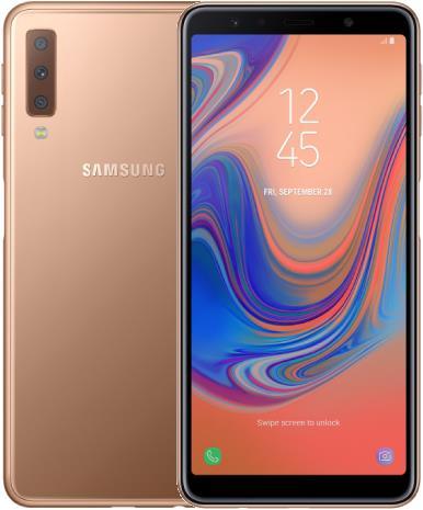 Image du produit Samsung Galaxy A7 (64 Go, Or, 6", Double SIM hybride, 24 Mpx, 4G)