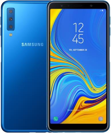 Samsung Galaxy A7 (64 GB, Blue, 6", Dual SIM + SD, 24 Mpx, 4G)
