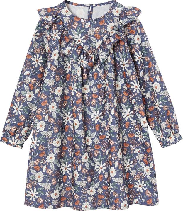 Vertbaudet Mädchen Volantkleid mit Blumenprint