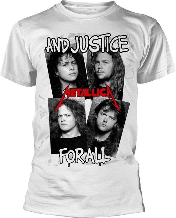 Metallica - Faces First Four Albums T-Shirt, Multicoloured, Small (S)