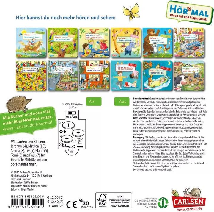 Immagine prodotto Ascolta (libro sonoro): Wimmelbuch: Wald und Wiese (Foresta e prato) (Becker souffie, Julia Hofmann, Tedesco)