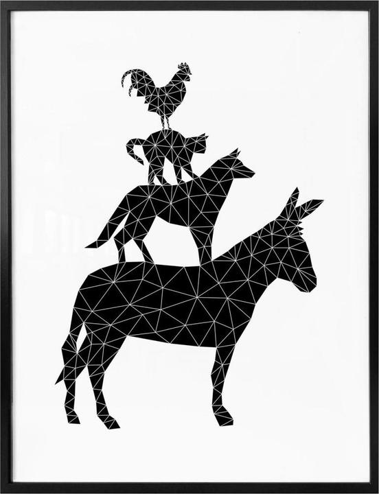 Produktbild Trenddeko Geometric Bremer Stadtmusikanten (40 x 50 cm)