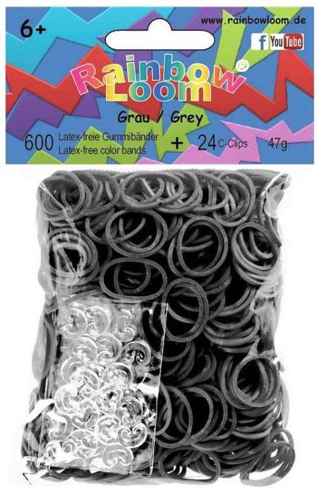 Actual product image Rainbow Loom Rubber bands grey (24 pcs.)