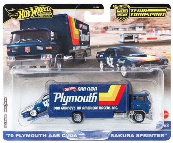 Actual product image Hot Wheels Νταλικα Με Αυτοκινητακι Plymouth '70 & Sakura Sprinter 3+ Ετών HRV38