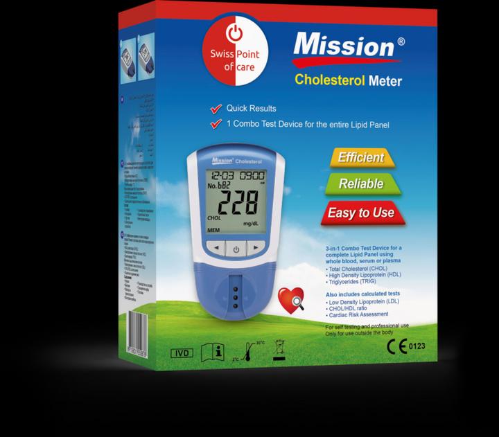 Produktbild Mission 3-in-1 Cholesterin Messgerät (Cholesterinmessgerät)