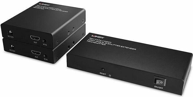 Actual product image Lindy 70m 2 Port Cat.6 HDMI 4K60 Splitter Extender