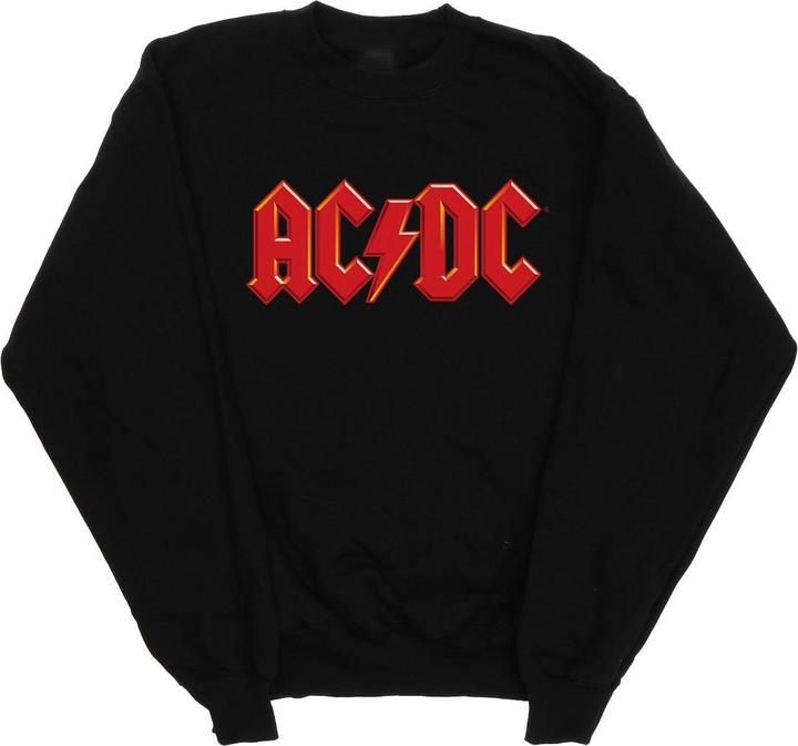 AC/DC Sweatshirt aus Baumwolle mit rotem Logo (S)