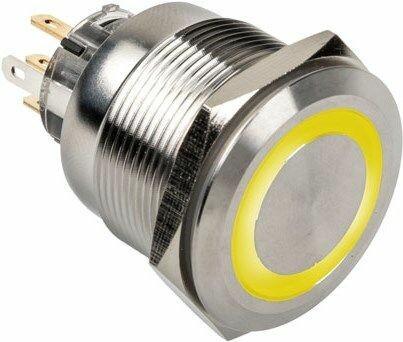 Produktbild DimasTech Vandalismusschalter/-taster 25mm, Silverline Ring - RGB