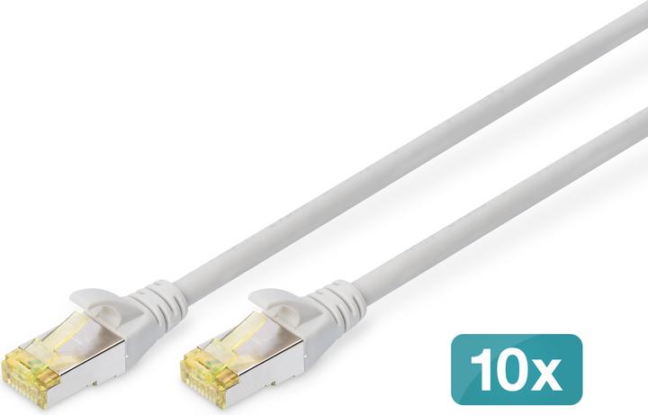 Actual product image Digitus CAT 6A S/FTP patch cord, 10 pieces (S/FTP, CAT6a, 5 m)