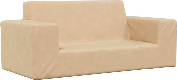Produktbild VidaXL Kindersofa 2-Sitzer Creme Weich Plüsch (Kindersofa)