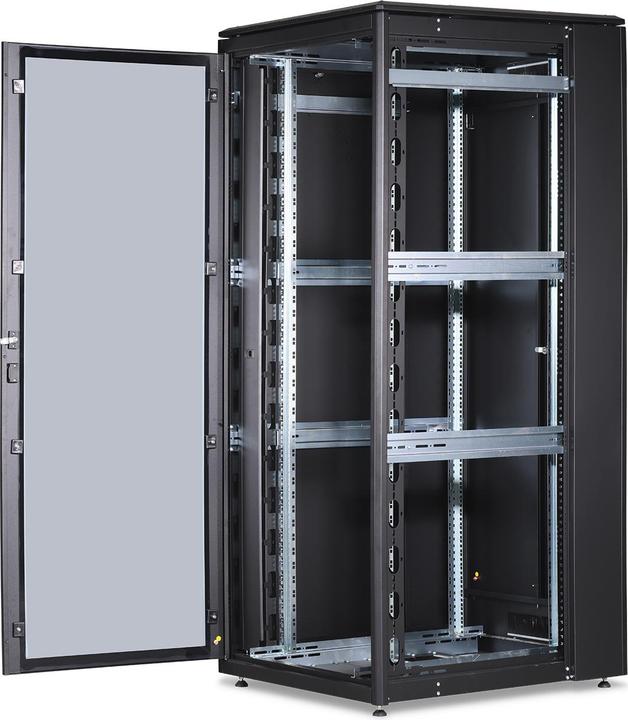 Actual product image Digitus Network cabinet 48.3cm 19inch 42U H2053mmxW800mmxD1000mm black with glass door incl. 28xmounting (42 RU, 19 inch rack)